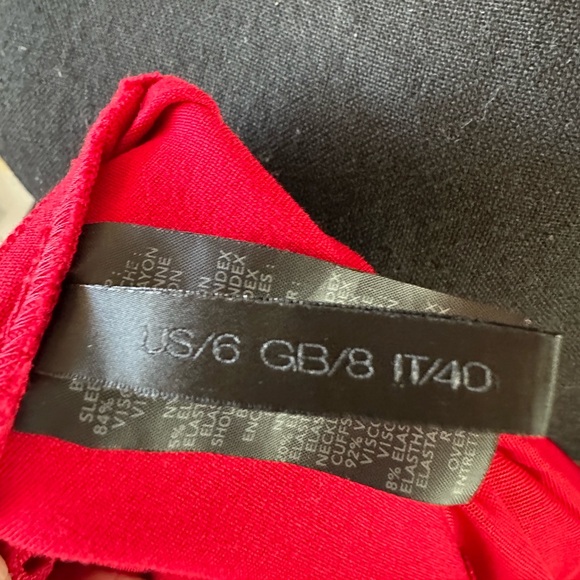 Donna Karan Red Fitted Dress US SIZE 6 - Picture 10 of 12